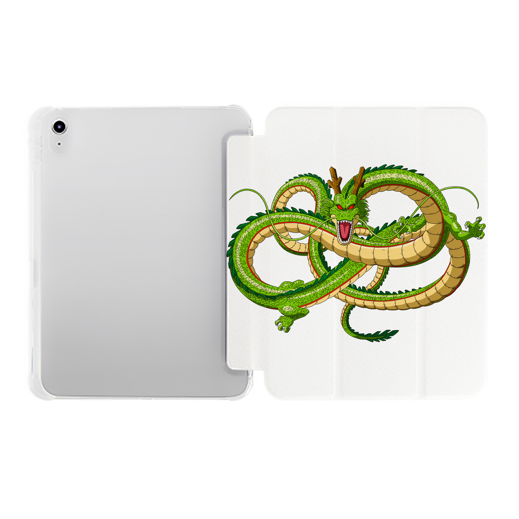 （画像用） ドラゴンボール 神龍 シェンロン DRAGON BALL Shenron IPad ケース ペン収納付き 三つ折りスタンド PUレザー×シリコン 対応機種9.5/10.5/10.9インチ